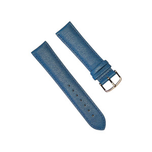 CONDOR ремень д/часов 22мм голубой с прошивкой текстура кожа №0052